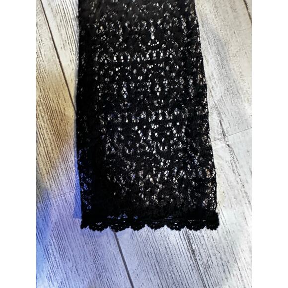 Esley ANTHRO small black lace sheer floral dress whimsygoth grunge y2k victorian - Picture 6 of 9